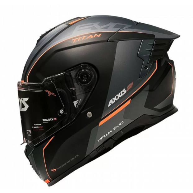 Шлем AXXIS FF122 HAWK SV EVO TITAN B4 ORANGE MATT