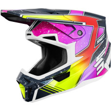 Шлем SHOT LITE RACING BLUE NEON YELLOW PEARLY