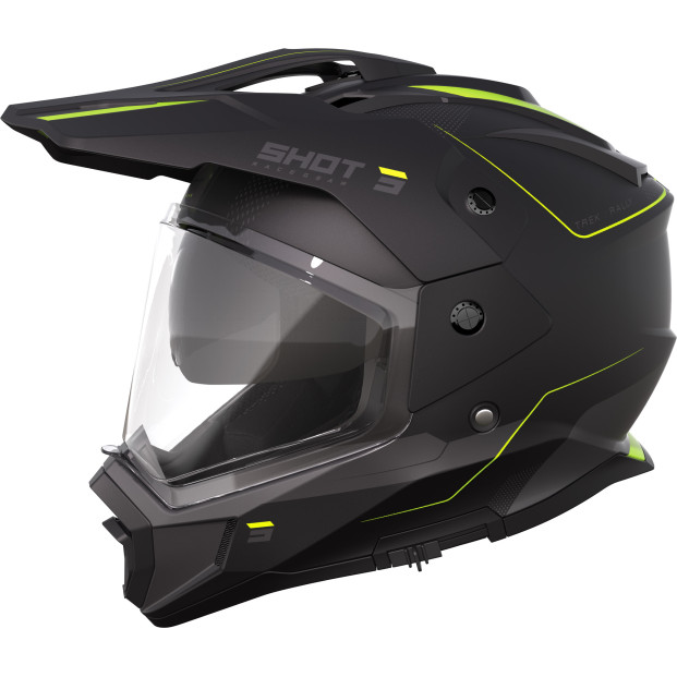 Шлем SHOT TREK MAX VISION RALLY BLACK NEON YELLOW MATT