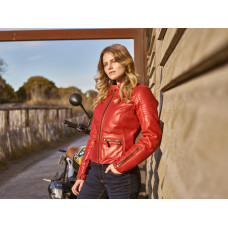 Куртка кожаная SEGURA LADY CURVE Red
